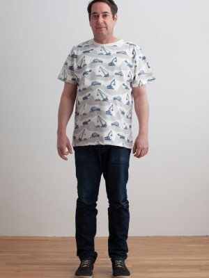 Mason Tee - Construction Slate Blue & Grey