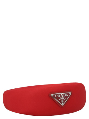 Prada Logo Plaque Headband