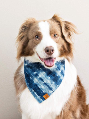 Indigo Mud Cloth Dog Bandana