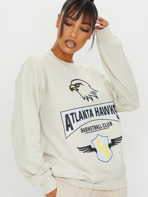 Stone Atlanta Hawks Printed Sweatshirt