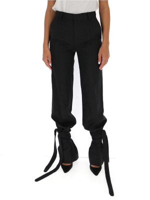 The Attico Wide Leg Strap Detail Pants