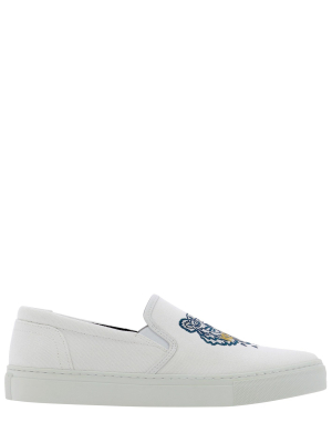 Kenzo Tiger Embroidered Slip-on Sneakers