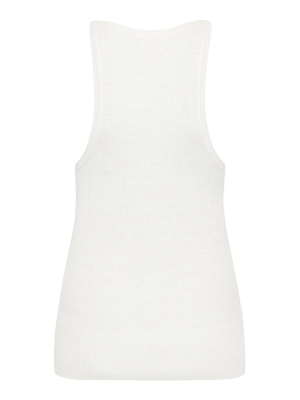 Iman Ribbed-knit Linen Tank Top