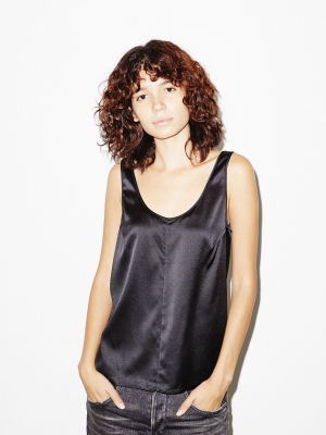 Silk Tank In Slate