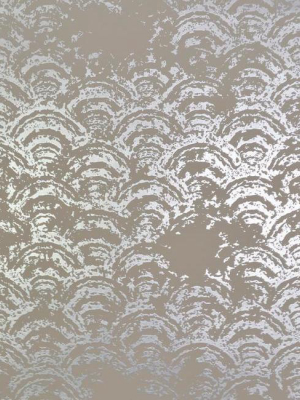 Eclipse Wallpaper In Khaki And Silver By Antonina Vella For York Wallcoverings