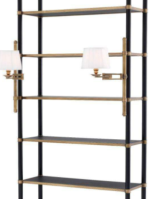 Eichholtz Sterling Bookcase With Lights - Gold & Black