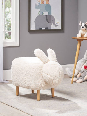 Bajada Kids' Bunny Ottoman Stool White - Christopher Knight Home