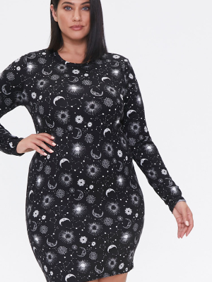 Plus Size Celestial Mini Dress