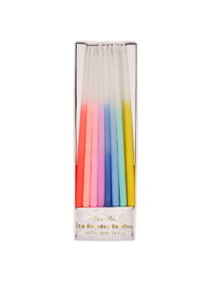 Rainbow Dipped Tapered Candles