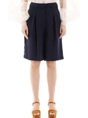 L'autre Chose Pleated Bermuda Shorts