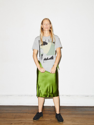 Drawstring Skirt In Green