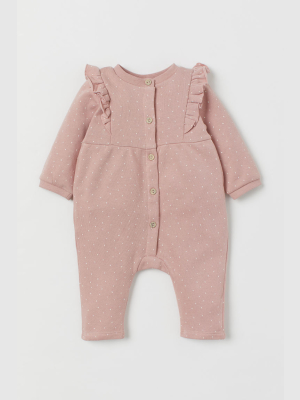 Ruffle-trimmed Romper Suit