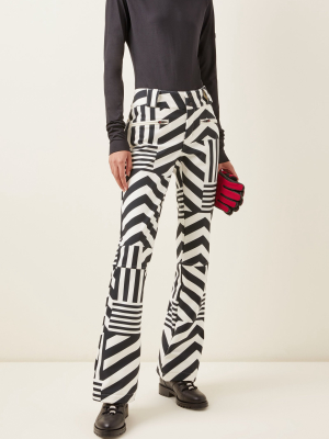 Star Dazzle Printed Flared Ski Pants