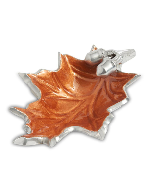 Julia Knight Oak Leaf 6" Petite Bowl In Spice