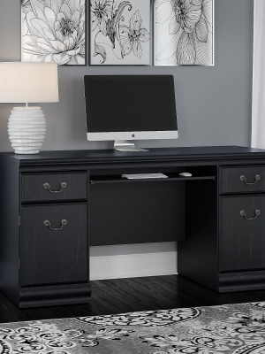 Bush Furniture Birmingham Computer Desk, Antique Black Ex26903-03