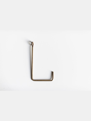 Single Wall Hook Brass