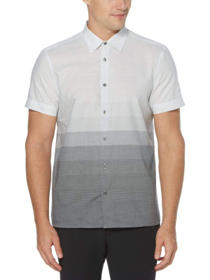 Big & Tall Ombre Engineered Stripe Shirt