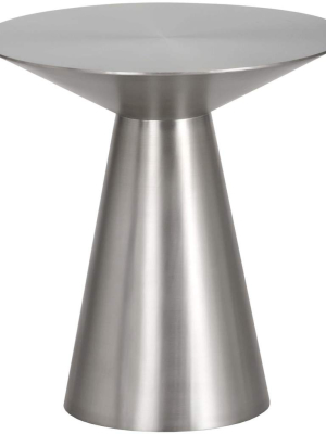 Carmel Side Table, Brushed Stainless