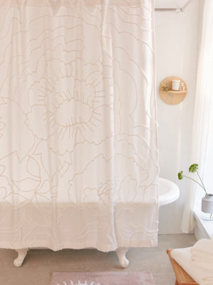 Margot Tufted Floral Shower Curtain