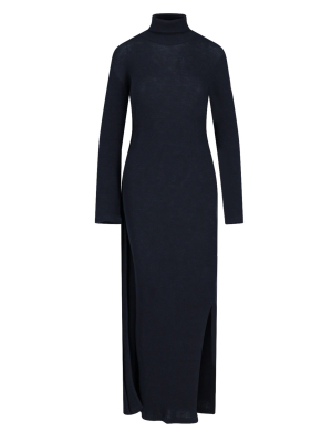 Mm6 Maison Margiela Ribbed Knit Midi Dress