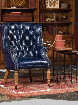 Welsh Blue Leather Chair