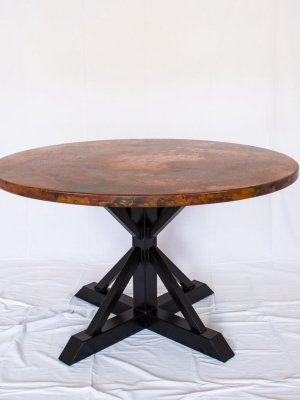 Miners Dining Table - Black & Natural Copper