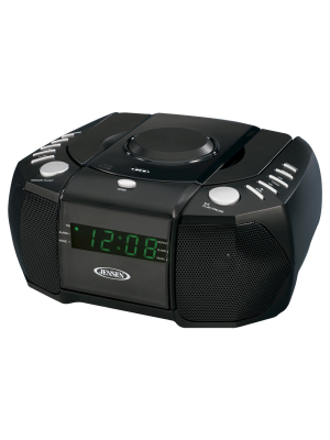 Jensen Am/fm Stereo Dual Alarm Clock Radio With Cd - Black