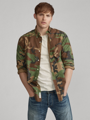Classic Fit Camo Oxford Shirt