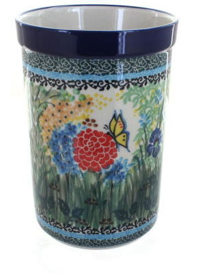 Blue Rose Polish Pottery Teresa Utensil Jar