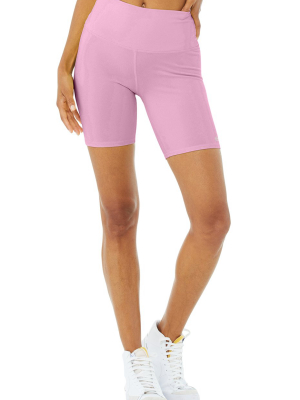 7" High-waist Biker Short - Pink Lavender