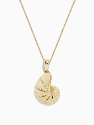 Effy Seaside 14k Yellow Gold Swirl Shell Pendant