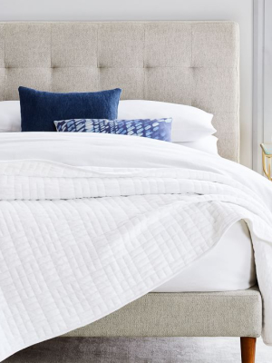 Cotton Cloud Jersey Blanket - Stone White