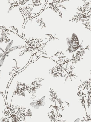 Nature Trail White Mica Wallpaper From The Modern Living Kitchen & Bath Collection By Graham & Brown