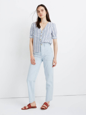 Plaza Button-front Shirt In Stripe