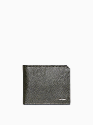 Matte Saffiano Leather Coin Pouch Wallet