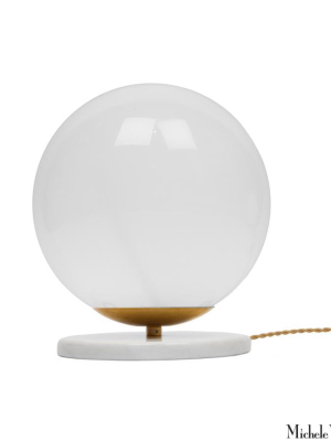 Marble And Glass Globe Table Light Small