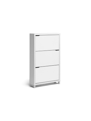 Simms Modern Shoe Cabinet White - Baxton Studio