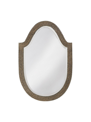 Oval Lancelot Decorative Wall Mirror Brass - Howard Elliott
