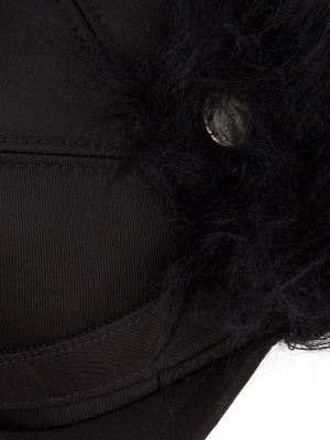 Prada Faux Fur Baseball Hat