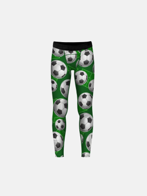 Soccer Balls Field Tights For Kids