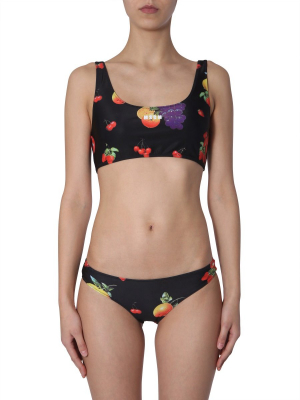 Msgm Fruit Print Bikini Set