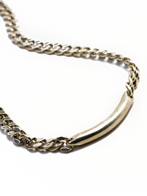 Brass Id Chain Necklace