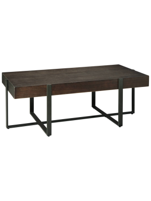 Drewing Coffee Table Dark Brown - Signature Design By Ashley