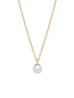 14k Small Pearl Necklace | June Birthstone