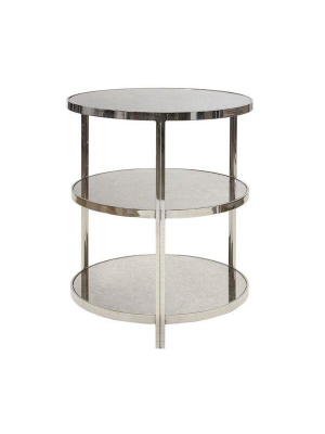 Audrey 3-tier Side Table Nickel Plated