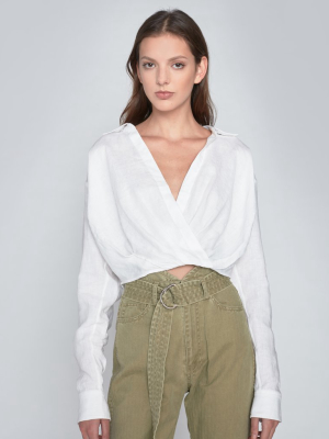 Maxwell Linen Shirt In White