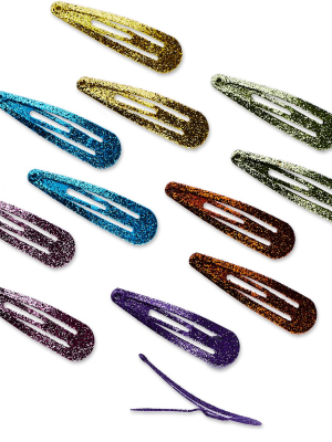 Scunci Glitter Rainbow Snap Clips - 12pk