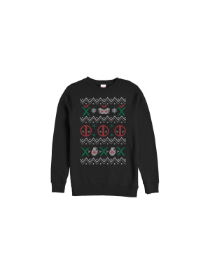 Men's Marvel Ugly Christmas Deadpool Sweatshirt