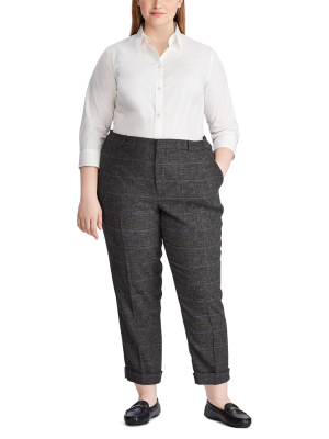 Wool-blend Straight Pant