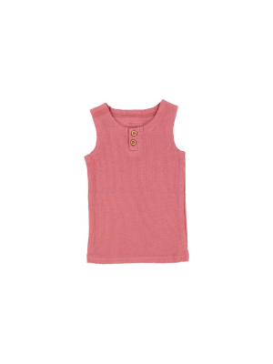 Lil Legs Ribbed Tank - Watermelon Pink